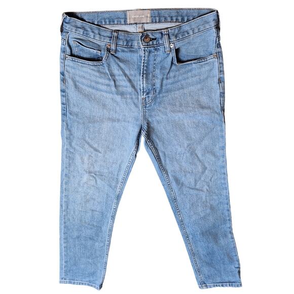 Everlane Women 27 Light Wash "Boyfriend" Stretch Ankle Length Denim Jeans - Picture 1 of 4